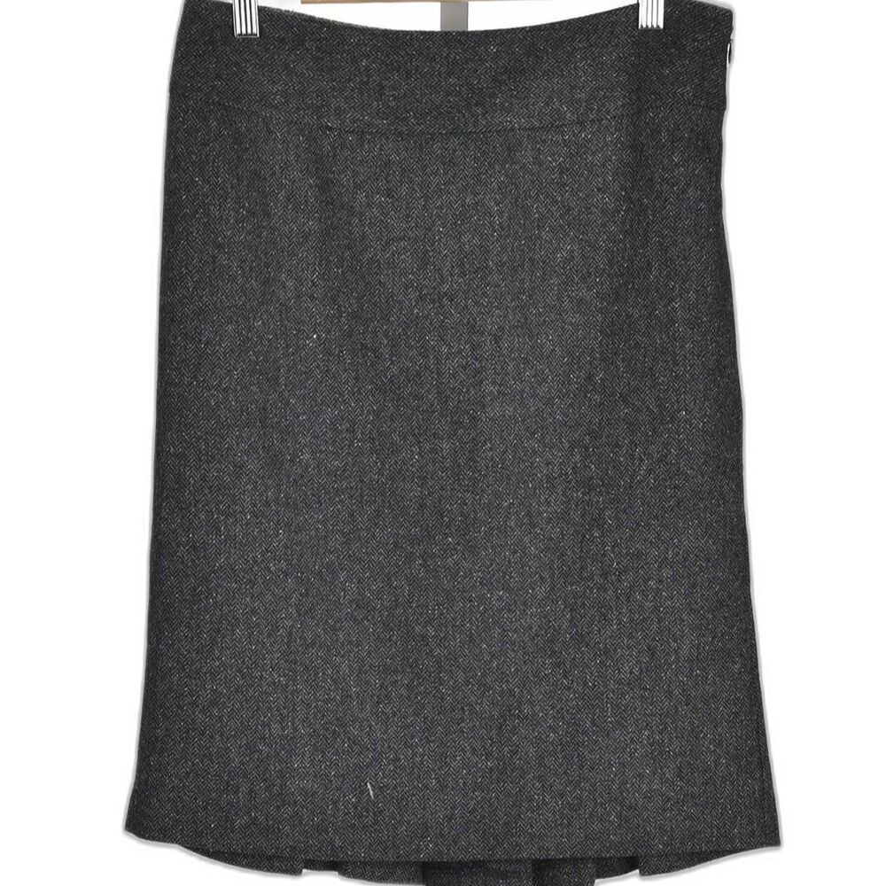 United Colors of Benetton Wool Pencil Skirt with Kick Pleating Size 42